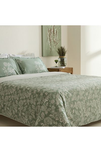 Karaca Home Haven 100% Cotton Single Duvet Cover Set Dark Mint