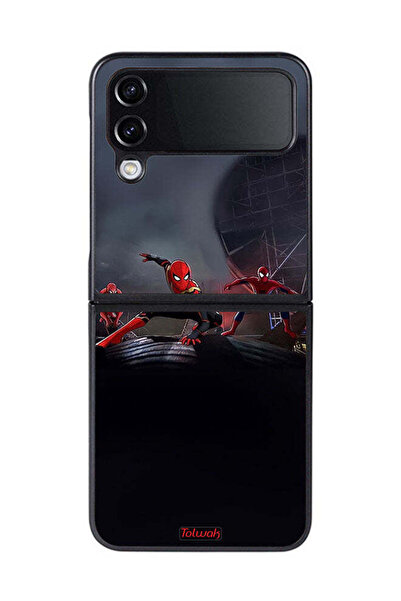 Tolwak غطاء حماية لهاتف سامسونج جالاكسي زد فليب 4 بتصميم ثلاث عناكب