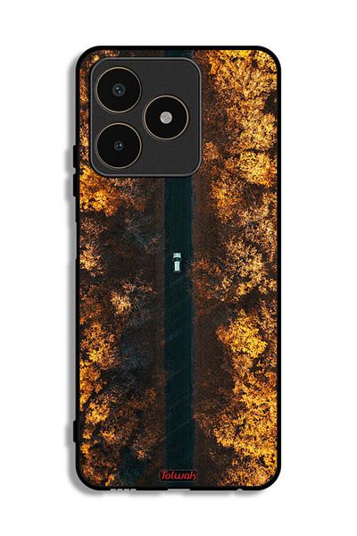 Tolwak Realme C53 Protective Case Cover Road In Autumn Trees
