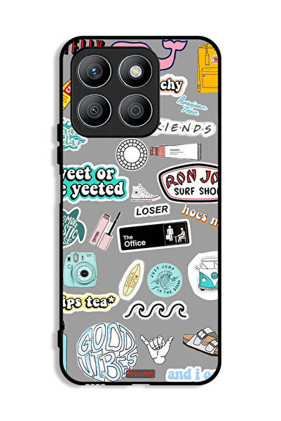 Tolwak غطاء حماية لهاتف Honor X8b بملصقات Good Vibes