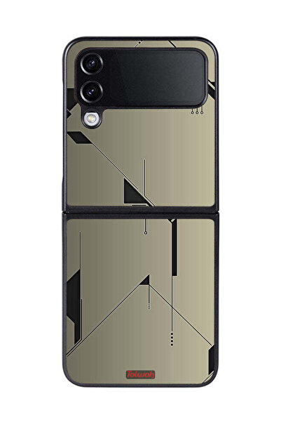 Tolwak غطاء حماية لهاتف سامسونج جالاكسي زد فليب 4 بتصميم فني تجريدي بسيط