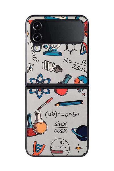 Tolwak Samsung Galaxy Z Flip 4 Protective Case Cover Science Tags