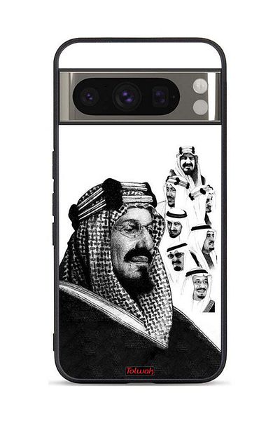 Tolwak Google Pixel 8 Pro Protective Case Cover Kings Of Saudi Arabia BW Poster Art