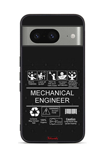 Tolwak غطاء حماية لجهاز Google Pixel 8 - ملصق مهندس ميكانيكي