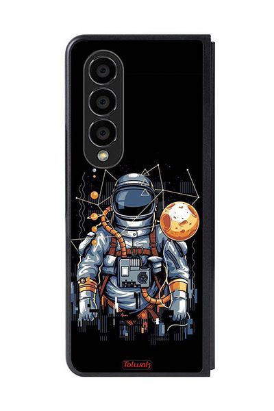 Tolwak Samsung Galaxy Z Fold 4 Protective Case Cover Astronaut Abstract Art