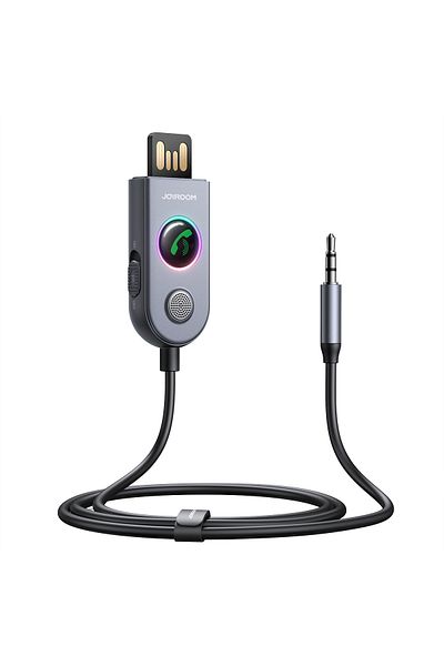 Joyroom Samochodowy bezprzewodowy odbiornik nadajnik Audio USB AUX JR-CB6 szary