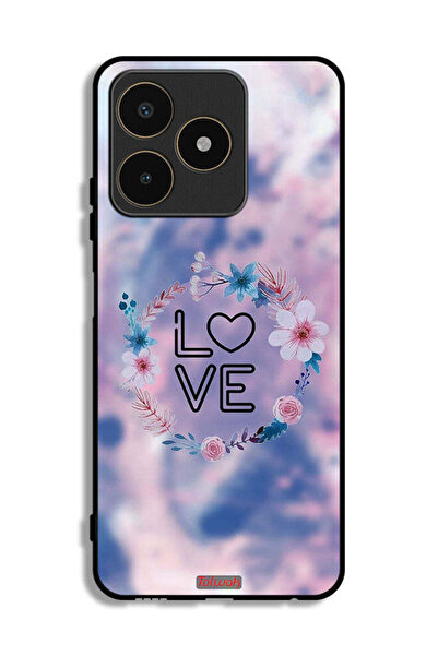 Tolwak غطاء حماية Realme C53 برسومات زهور الحب الدائرية