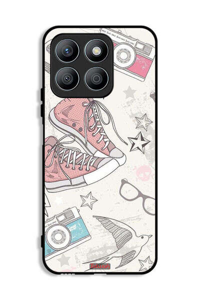 Tolwak غطاء حماية لهاتف Honor X8b من القماش وفن الأحذية والكاميرا