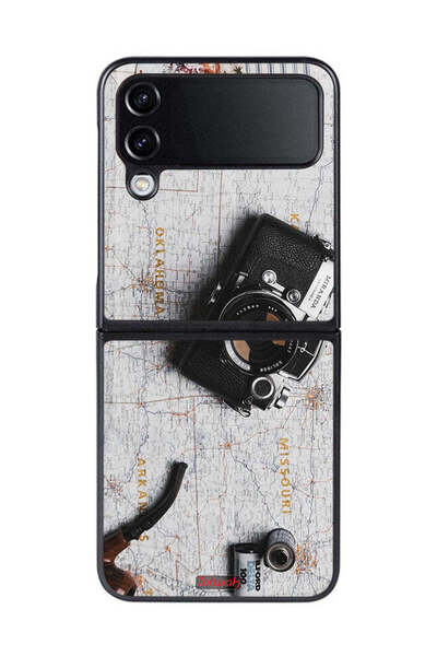 Tolwak غطاء حماية لهاتف Samsung Galaxy Z Flip 4 بكاميرا كلاسيكية