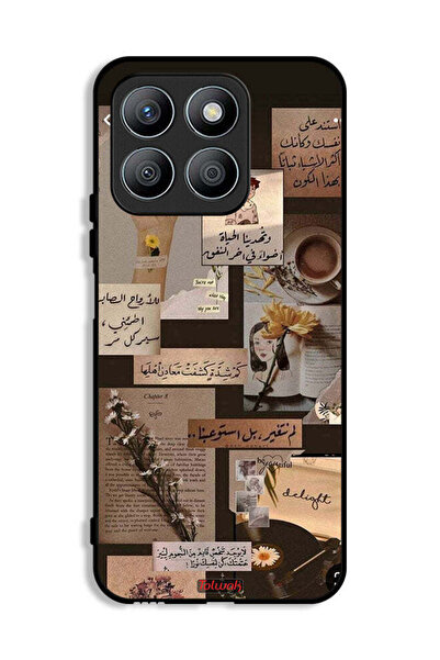 Tolwak غطاء حماية لهاتف Honor X8b بنقشة اقتباسات عربية عتيقة