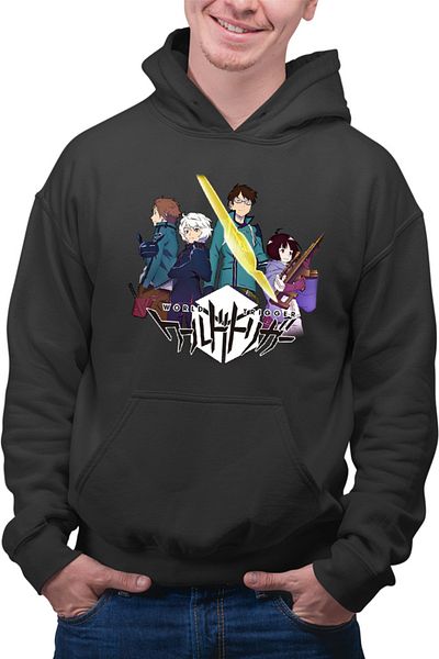OEM Men's Hoodie World Trigger Logo Anime Sci-fi Otaku Action Shounen