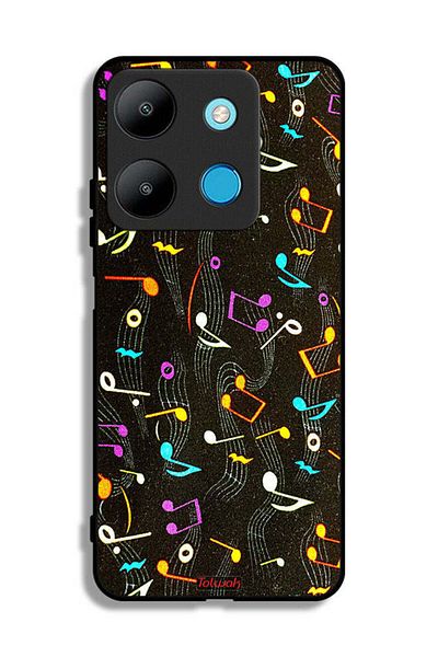 Tolwak Infinix Smart 7 Protective Case Cover Music Fabric Pattern