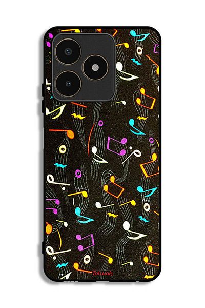 Tolwak Realme C53 Protective Case Cover Music Fabric Pattern