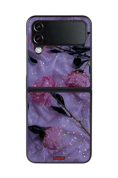 Tolwak غطاء حماية لهاتف سامسونج جالاكسي زد فليب 4 بنقشة ورود لامعة