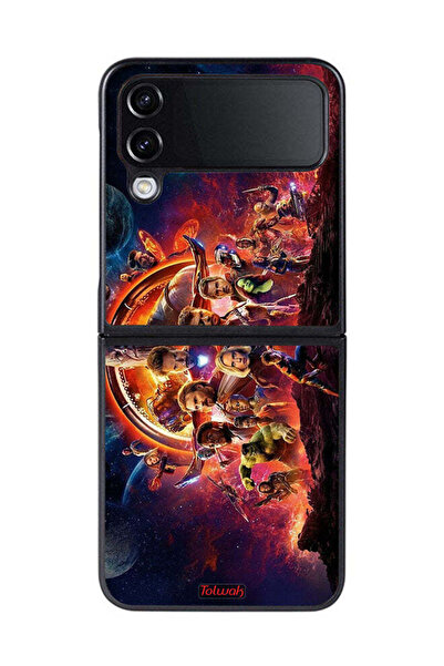 Tolwak غطاء حماية لهاتف Samsung Galaxy Z Flip 4 بتصميم Avengers