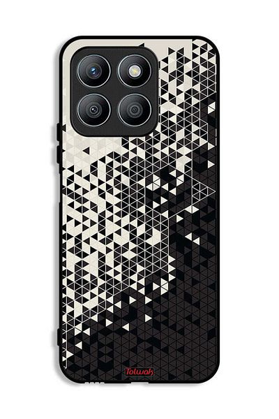 Tolwak غطاء حماية لهاتف Honor X8b بنمط مثلث فني رقمي
