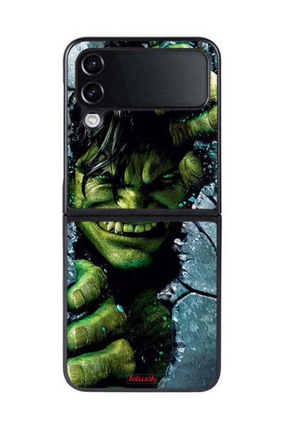 Tolwak غطاء حماية لهاتف سامسونج جالاكسي زد فليب 4 بتصميم هالك المذهل