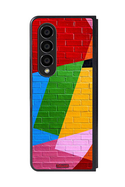 Tolwak غطاء حماية لهاتف Samsung Galaxy Z Fold 4 برسومات جدارية ملونة
