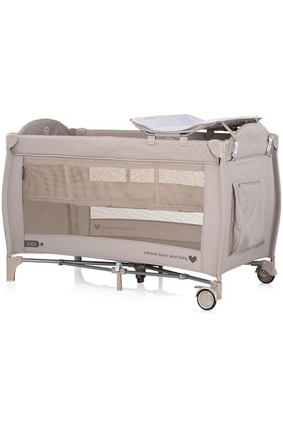 Chipolino Bella tiramisu two-tier folding cot, mattress included