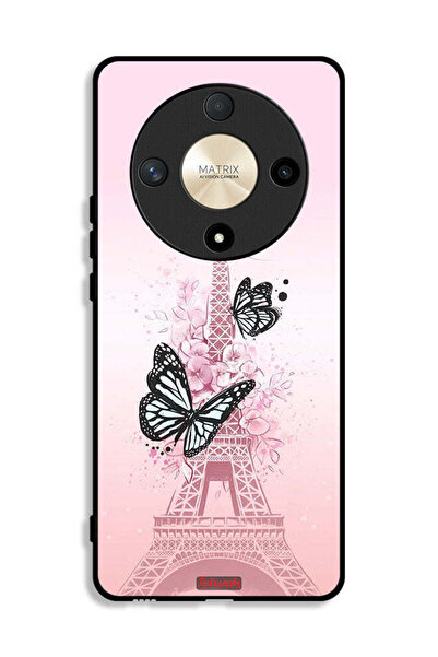 Tolwak Honor X9b Protective Case Cover Butterflies On Eiffel Tower