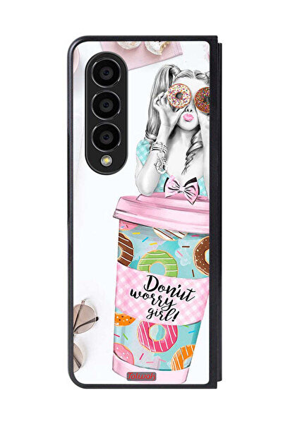 Tolwak غطاء حماية لهاتف سامسونج جالاكسي زد فولد 4 بتصميم فتاة دونات ووري جيرل