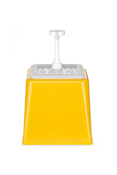 HENDI Dyspenser dozownik do sosów musztardy z pompką 2.5 l żółty - 203538
