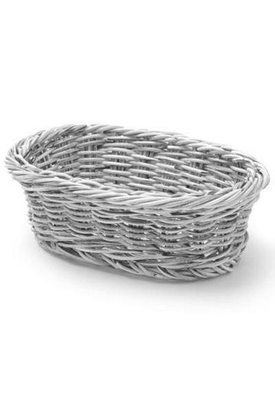 HENDI Koszyk na pieczywo owalny polipropylenowy szary 190x120x60 mm - 426760