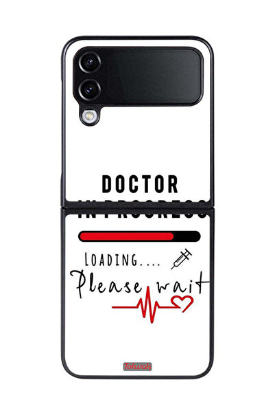 Tolwak غطاء حماية لهاتف Samsung Galaxy Z Flip 4 بتصميم Doctor In Progress