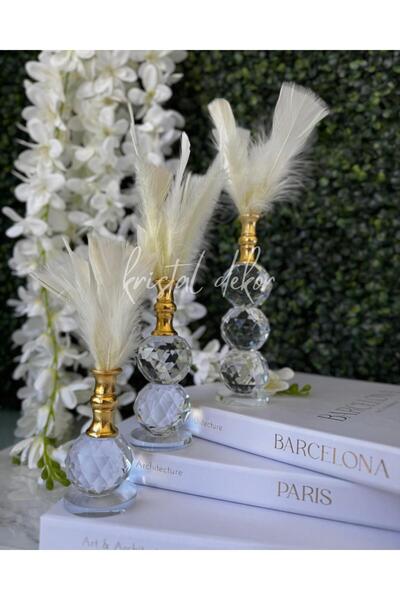 KRİSTAL DÜNYASI 3'LÜ DEKORATİF TÜY