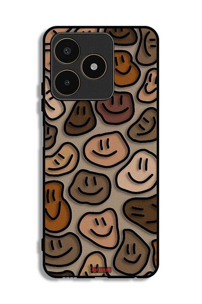 Tolwak Realme C53 Protective Case Cover Smiley Faces Art