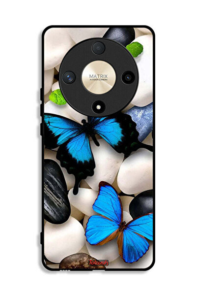 Tolwak Honor X9b Protective Case Cover Butterflies On Stones