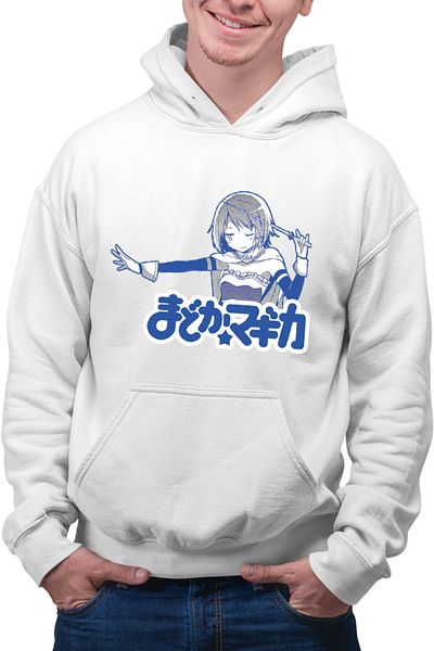 OEM Men's Hoodie Madoka Magica Sayaka Water Calm Cape Otaku Manga
