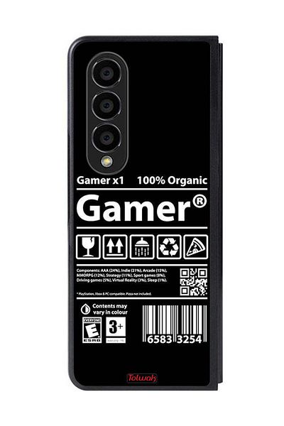 Tolwak Samsung Galaxy Z Fold 4 Protective Case Cover Gamer Sticker