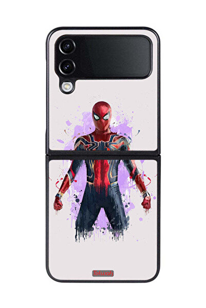 Tolwak غطاء حماية لهاتف Samsung Galaxy Z Flip 4 بتصميم العنكبوت الحديدي