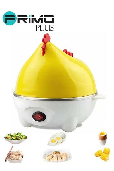 Primo Plus Electrical Egg Cooker, Yellow/White