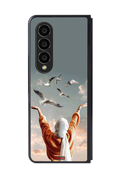 Tolwak غطاء حماية لهاتف سامسونج جالاكسي زد فولد 4 بتصميم طيور تحلق