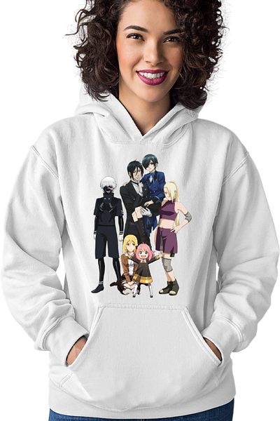 OEM Women's Hoodie Black Butler Naruto Tokyo Ghoul Kaneki