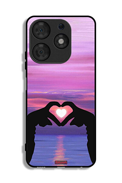Tolwak Tecno Spark 10 Pro Protective Case Cover Heart Moon