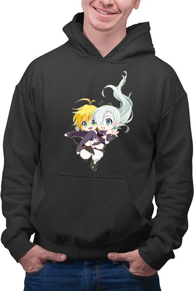 OEM Men's Hoodie Seven Deadly Sins Chibi Elizabeth Fantasy Anime