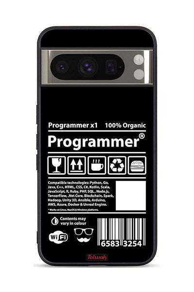 Tolwak Google Pixel 8 Pro Protective Case Cover Programmer Sticker