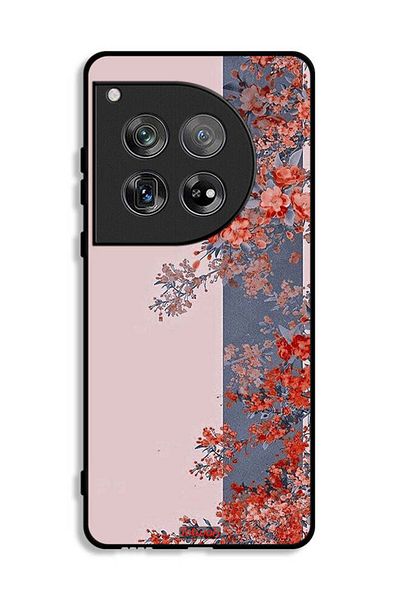 Tolwak غطاء حماية لهاتف OnePlus 12 بتصميم أوراق الشجر والزهور