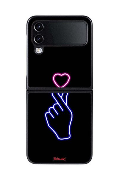 Tolwak Samsung Galaxy Z Flip 4 Protective Case Cover Snap Heart Art