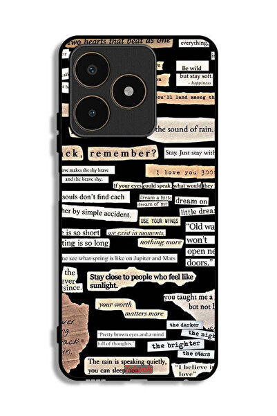 Tolwak غطاء حماية لهاتف Realme C53 مع ملصقات اقتباسات