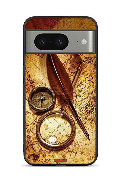 Tolwak غطاء حماية لجهاز جوجل بيكسل 8 بتصميم بوصلة عتيقة