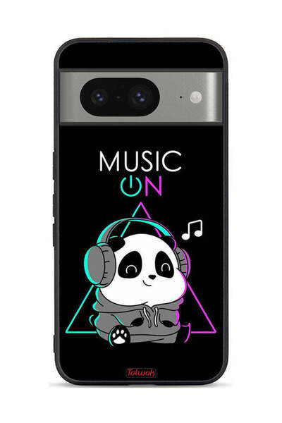 Tolwak غطاء حماية لهاتف Google Pixel 8 بطبعة موسيقى الباندا