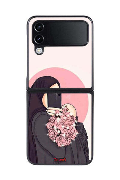 Tolwak غطاء حماية لهاتف Samsung Galaxy Z Flip 4 بتصميم فن التقاط صور سيلفي مع...