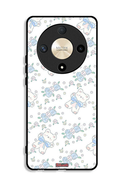 Tolwak Honor X9b Protective Case Cover Cute Teddy Bear And Flowers Icon