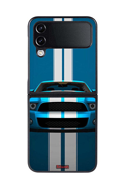 Tolwak غطاء حماية لهاتف Samsung Galaxy Z Flip 4 بتصميم سيارة فنية تجريدية