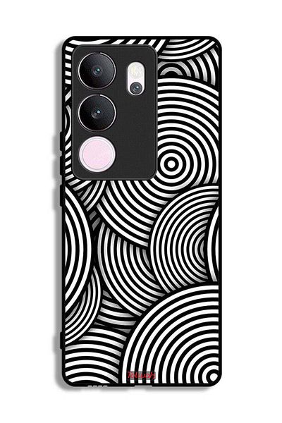 Tolwak vivo V29 Pro Protective Case Cover Circles Illusion Pattern