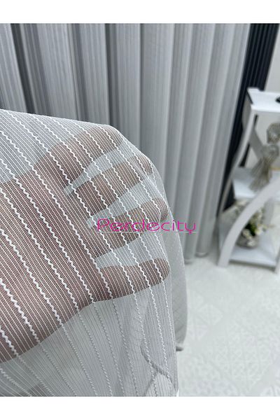 PERDECITY Striped Glitter Tulle Curtain Suitable for Any Room 1X3 Tight Pile Ironing Does Not Ask for Wrinkles